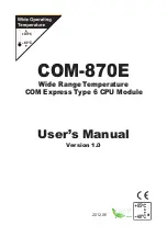 Preview for 1 page of Atlantis COM-870E User Manual