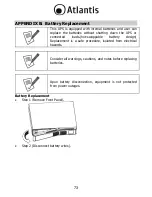 Preview for 73 page of Atlantis host power 1101rc User Manual