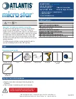 Preview for 1 page of Atlantis Micro Star Series Installation Instructions