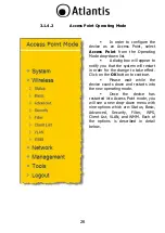 Preview for 26 page of Atlantis NetFly AP4 WN Manual