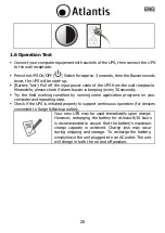 Предварительный просмотр 20 страницы Atlantis ONEPOWER 1000 User Manual