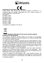 Preview for 23 page of Atlantis onepower 701 User Manual