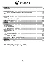 Preview for 3 page of Atlantis +Power 302 AV Kit Multilanguage Manual