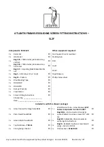 Atlantis SL2F Fitting Instructions Manual предпросмотр