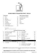 Atlantis SL3F Fitting Instructions Manual предпросмотр