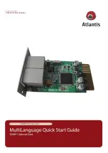 Предварительный просмотр 1 страницы Atlantis SNMP1 Quick Start Manual