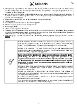 Preview for 5 page of Atlantis TX1600 Multilanguage Manual