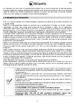 Preview for 6 page of Atlantis TX1600 Multilanguage Manual