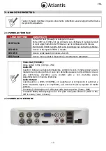 Preview for 13 page of Atlantis TX1600 Multilanguage Manual