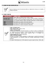 Preview for 59 page of Atlantis TX1600 Multilanguage Manual