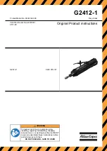 Preview for 1 page of Atlas Copco 8423 0312 21 Original Product Instructions