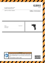 Atlas Copco 8423031205 Safety Information Manual preview