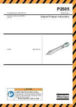 Atlas Copco 8425 0102 72 Original Product Instructions preview