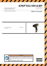 Preview for 1 page of Atlas Copco 8431038140 Safety Information Manual