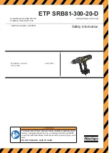 Atlas Copco 8433250201 Safety Information Manual preview