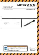 Preview for 1 page of Atlas Copco 8433302340 Safety Information Manual