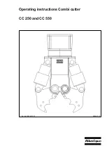 Atlas Copco CC 250 Operating Instructions Manual preview