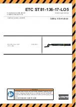 Atlas Copco ETC ST81-136-17-LO5 Safety Information Manual preview