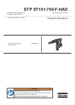 Preview for 1 page of Atlas Copco ETP ST101-700-F-HAD Product Instructions