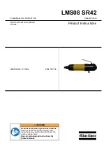 Atlas Copco LMS08 SR42 Product Instructions preview