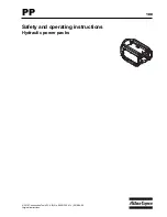 Atlas Copco PP 100 Safety And Operating Instructions Manual preview
