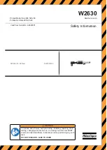 Atlas Copco W2630 Safety Information Manual preview