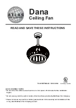 Atlas fan company Dana Instructions Manual предпросмотр