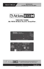 Preview for 1 page of Atlas IED TSD-PA122G Owner'S Manual