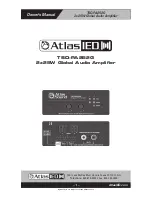 Preview for 1 page of Atlas IED TSD-PA252G Owner'S Manual