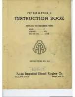 Предварительный просмотр 2 страницы Atlas Imperial Diesel Engine Engine Operator Instructions Manual