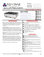 Preview for 3 page of Atlas Metal WIH 17-67 SERIES Service And Installation Manual