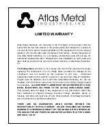 Preview for 11 page of Atlas Metal WIH 17-67 SERIES Service And Installation Manual