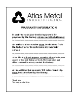 Preview for 12 page of Atlas Metal WIH 17-67 SERIES Service And Installation Manual