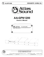 Preview for 1 page of Atlas AA-GPN1200 Owner'S Manual