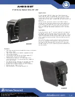 Предварительный просмотр 1 страницы Atlas AH99-8ST Specification Sheet