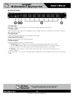 Preview for 8 page of Atlas AP-S20RT Owner'S Manual