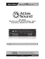 Atlas F6-AMIX Owner'S Manual preview