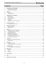 Preview for 3 page of Atlas SunSpray Operating Manual