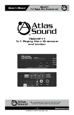 Atlas TSD-HF11 Owner'S Manual preview