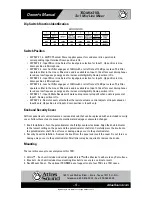 Preview for 5 page of Atlas TSD-MIX31RL Owner'S Manual