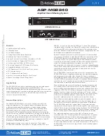 AtlasIED ASP-MG2240 General Description Manual preview