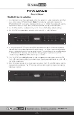 Preview for 5 page of AtlasIED HPA-DAC8 Owner'S Manual