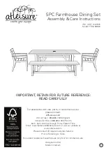 Предварительный просмотр 1 страницы Atleisure 1372975 Assembly & Care Instructions