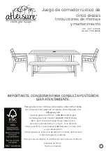 Предварительный просмотр 19 страницы Atleisure 1372975 Assembly & Care Instructions