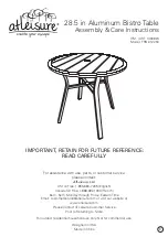 Preview for 1 page of Atleisure 1463824 Assembly & Care Instructions