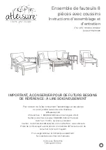 Preview for 15 page of Atleisure 1902412 Assembly & Care Instructions