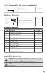 Предварительный просмотр 3 страницы Atleisure 1902469 Assembly, Care & Use Manual