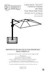 Предварительный просмотр 10 страницы Atleisure 2127268 Assembly, Care & Use Manual