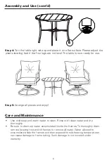 Preview for 6 page of Atleisure 3PC Swivel Chat Set FRN-106180 Assembly & Care Instructions