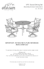 Preview for 1 page of Atleisure 5PC Swivel Dining Set FRN-102030 Assembly & Care Instructions